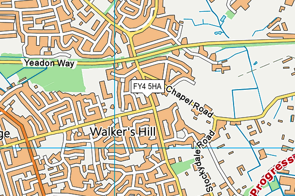 FY4 5HA map - OS VectorMap District (Ordnance Survey)