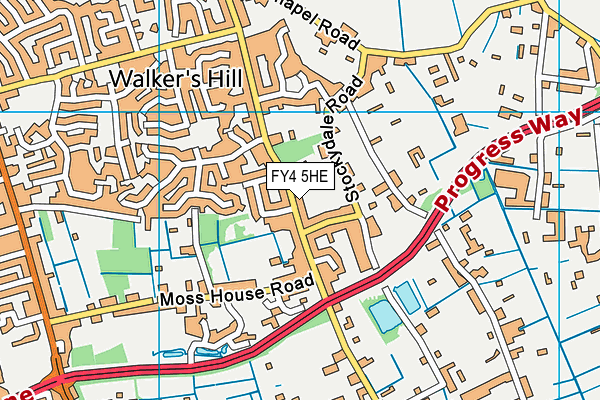 FY4 5HE map - OS VectorMap District (Ordnance Survey)