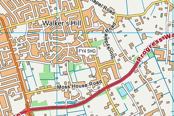 FY4 5HG map - OS VectorMap District (Ordnance Survey)