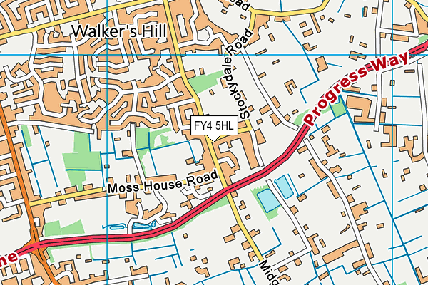 FY4 5HL map - OS VectorMap District (Ordnance Survey)