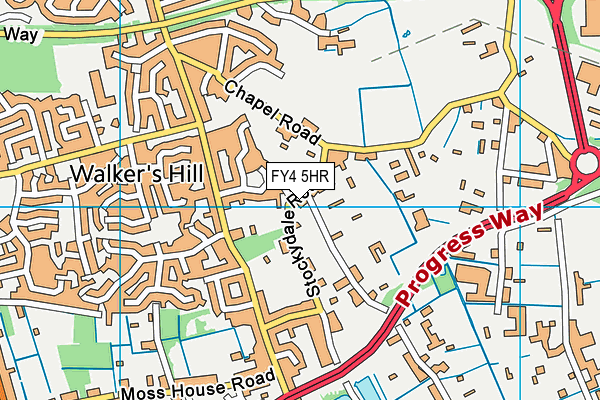FY4 5HR map - OS VectorMap District (Ordnance Survey)
