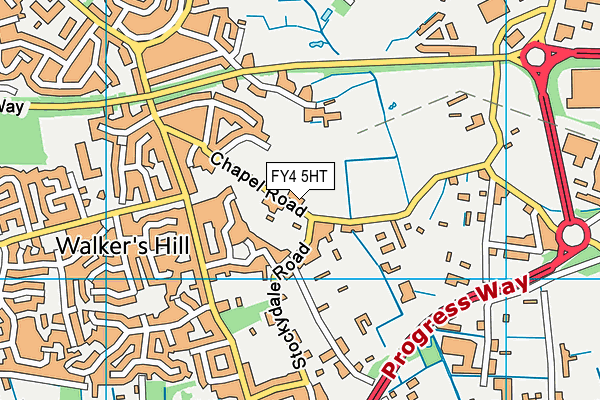 FY4 5HT map - OS VectorMap District (Ordnance Survey)