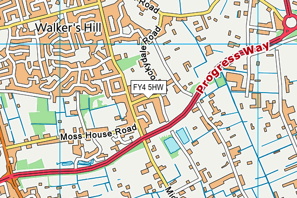 FY4 5HW map - OS VectorMap District (Ordnance Survey)