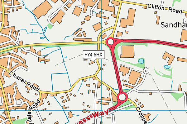 FY4 5HX map - OS VectorMap District (Ordnance Survey)