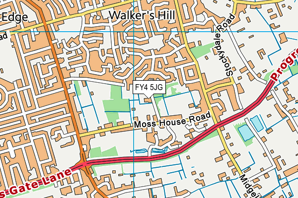 FY4 5JG map - OS VectorMap District (Ordnance Survey)