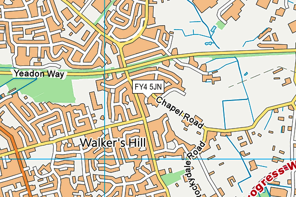 FY4 5JN map - OS VectorMap District (Ordnance Survey)