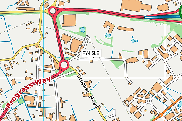 FY4 5LE map - OS VectorMap District (Ordnance Survey)