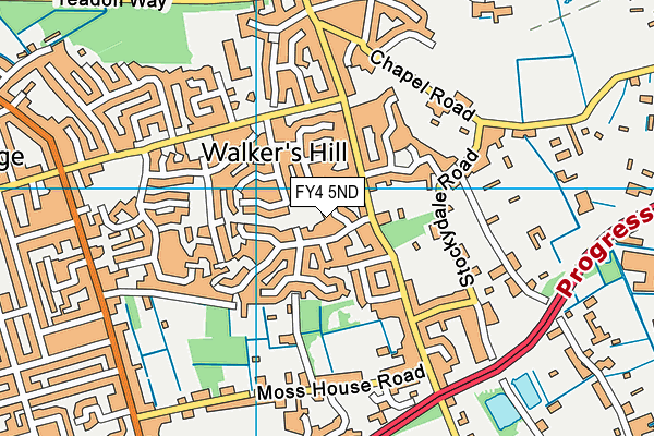 FY4 5ND map - OS VectorMap District (Ordnance Survey)