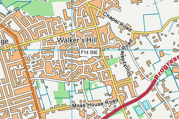 FY4 5NE map - OS VectorMap District (Ordnance Survey)