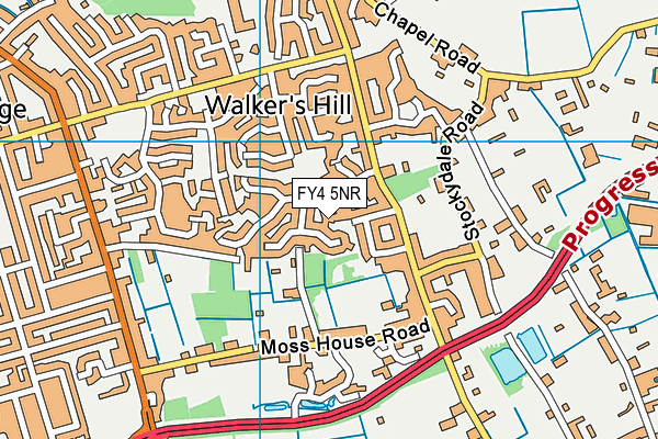 FY4 5NR map - OS VectorMap District (Ordnance Survey)