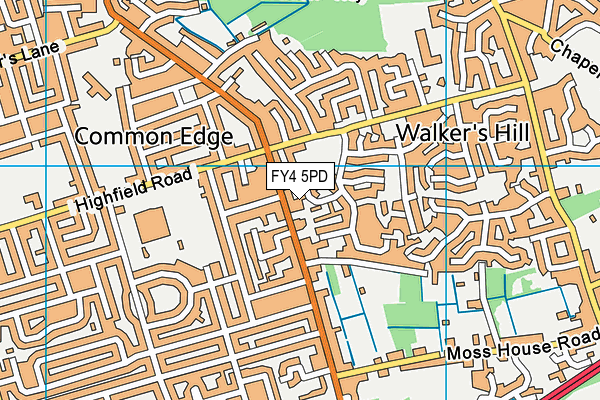 FY4 5PD map - OS VectorMap District (Ordnance Survey)