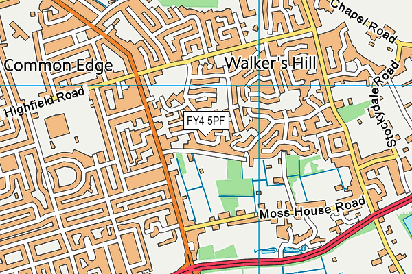 FY4 5PF map - OS VectorMap District (Ordnance Survey)