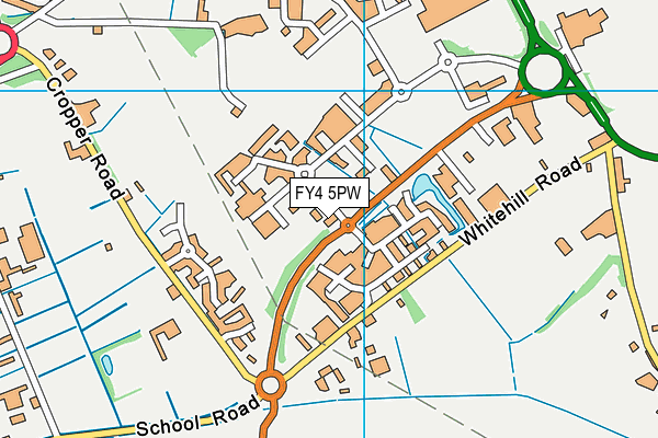 FY4 5PW map - OS VectorMap District (Ordnance Survey)