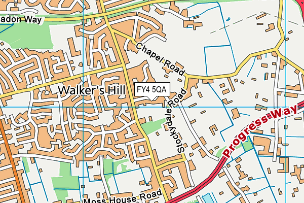 FY4 5QA map - OS VectorMap District (Ordnance Survey)