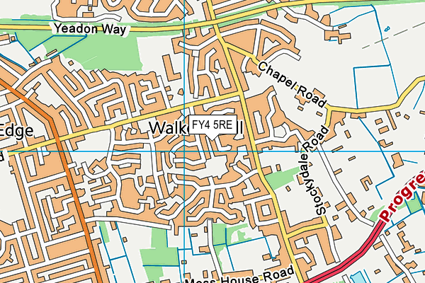 FY4 5RE map - OS VectorMap District (Ordnance Survey)