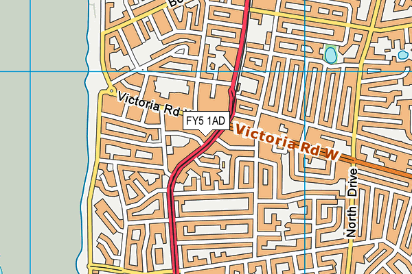 FY5 1AD map - OS VectorMap District (Ordnance Survey)