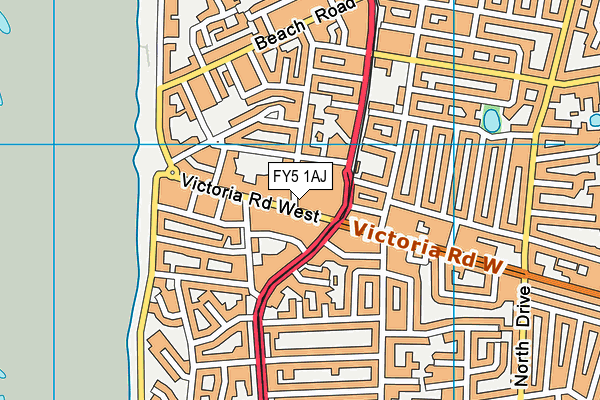 FY5 1AJ map - OS VectorMap District (Ordnance Survey)