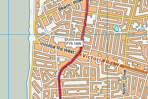 FY5 1AW map - OS VectorMap District (Ordnance Survey)