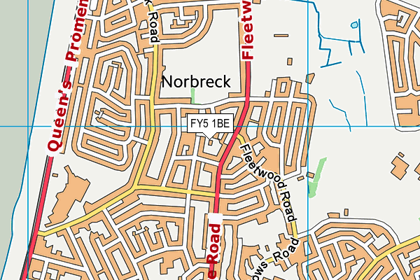 FY5 1BE map - OS VectorMap District (Ordnance Survey)