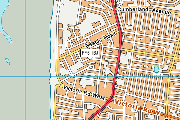 FY5 1BJ map - OS VectorMap District (Ordnance Survey)