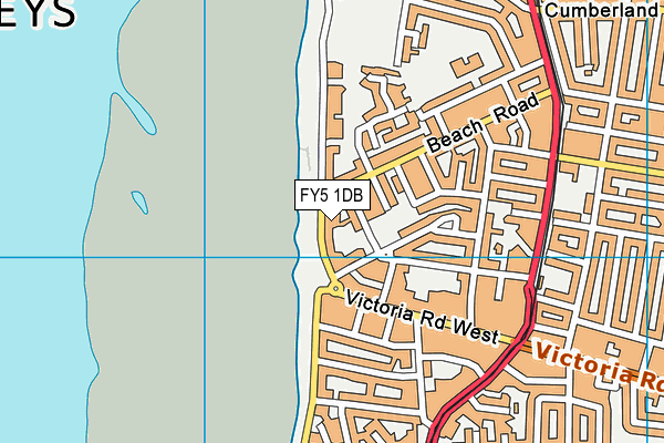 Jd Gyms (Thornton Cleveleys) map (FY5 1DB) - OS VectorMap District (Ordnance Survey)
