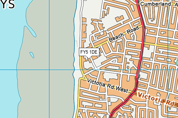 FY5 1DE map - OS VectorMap District (Ordnance Survey)