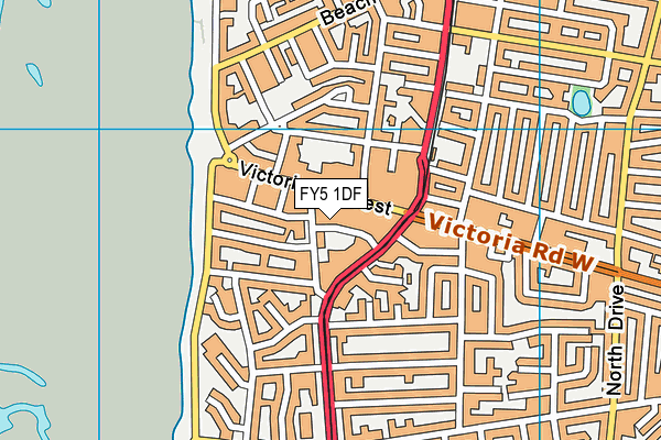 FY5 1DF map - OS VectorMap District (Ordnance Survey)