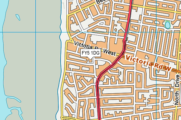 FY5 1DG map - OS VectorMap District (Ordnance Survey)