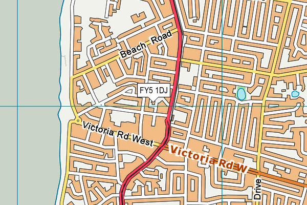 FY5 1DJ map - OS VectorMap District (Ordnance Survey)