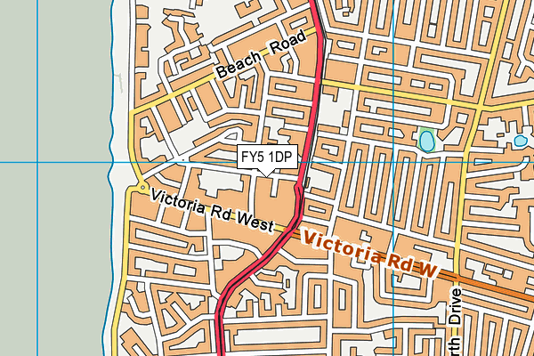 FY5 1DP map - OS VectorMap District (Ordnance Survey)