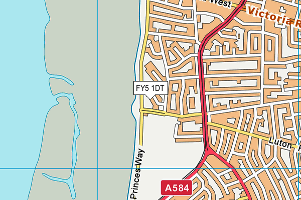 FY5 1DT map - OS VectorMap District (Ordnance Survey)