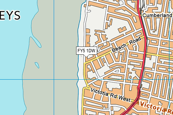 FY5 1DW map - OS VectorMap District (Ordnance Survey)