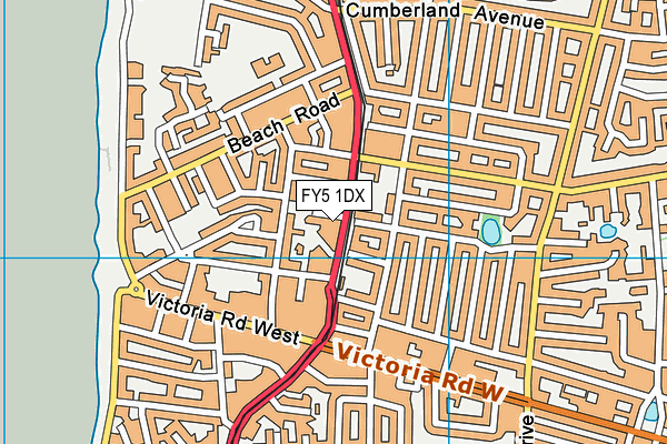 FY5 1DX map - OS VectorMap District (Ordnance Survey)
