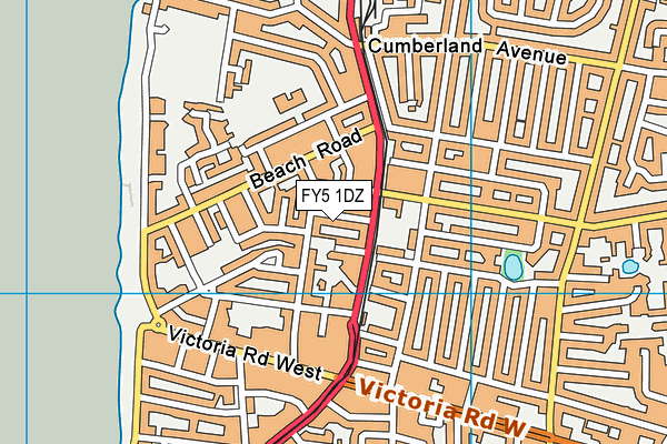 FY5 1DZ map - OS VectorMap District (Ordnance Survey)