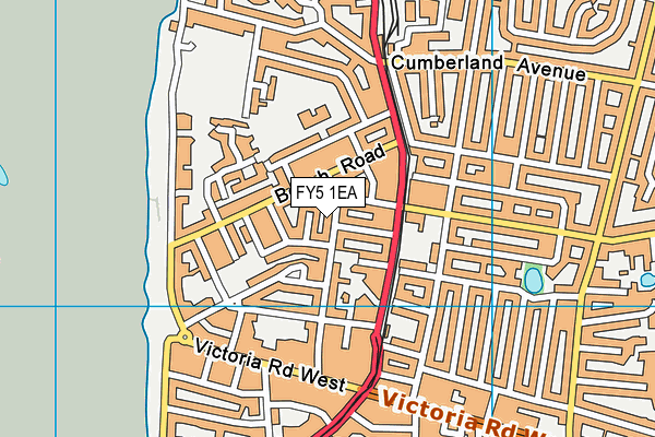 FY5 1EA map - OS VectorMap District (Ordnance Survey)