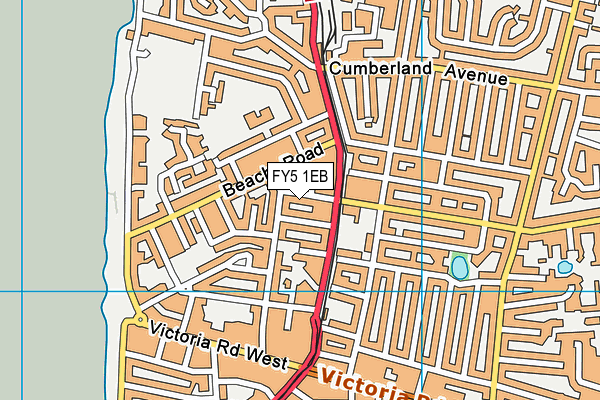 FY5 1EB map - OS VectorMap District (Ordnance Survey)