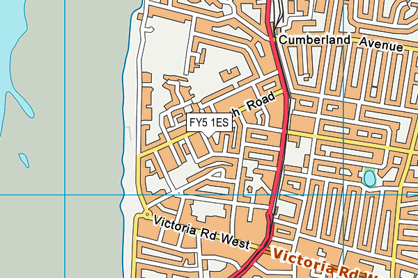 FY5 1ES map - OS VectorMap District (Ordnance Survey)
