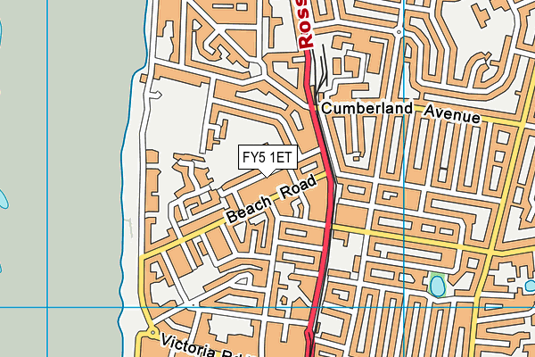 FY5 1ET map - OS VectorMap District (Ordnance Survey)