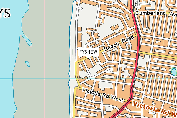 FY5 1EW map - OS VectorMap District (Ordnance Survey)