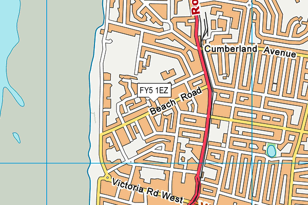 FY5 1EZ map - OS VectorMap District (Ordnance Survey)