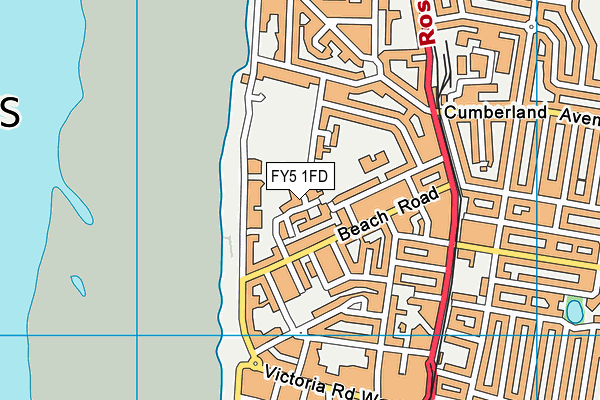 FY5 1FD map - OS VectorMap District (Ordnance Survey)