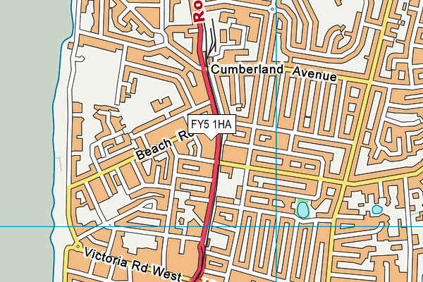 FY5 1HA map - OS VectorMap District (Ordnance Survey)