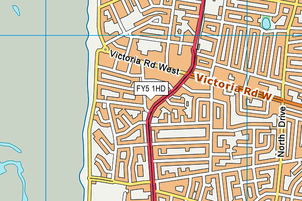 FY5 1HD map - OS VectorMap District (Ordnance Survey)