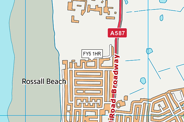 FY5 1HR map - OS VectorMap District (Ordnance Survey)