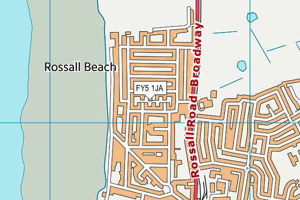 FY5 1JA map - OS VectorMap District (Ordnance Survey)