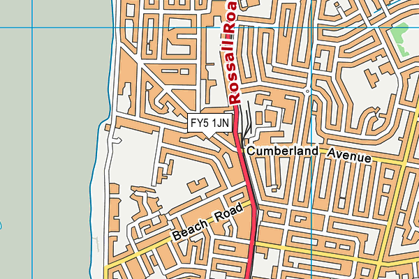 FY5 1JN map - OS VectorMap District (Ordnance Survey)