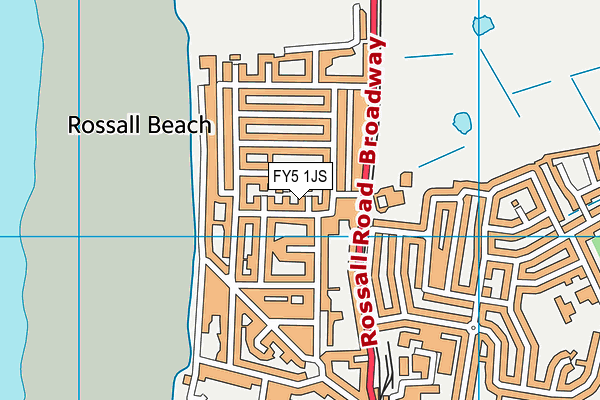 FY5 1JS map - OS VectorMap District (Ordnance Survey)