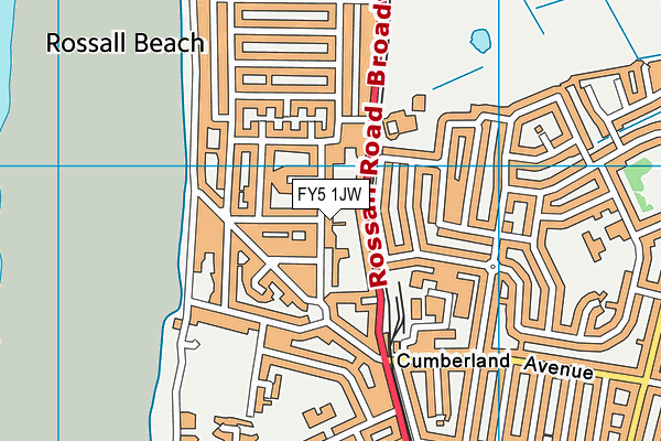 FY5 1JW map - OS VectorMap District (Ordnance Survey)