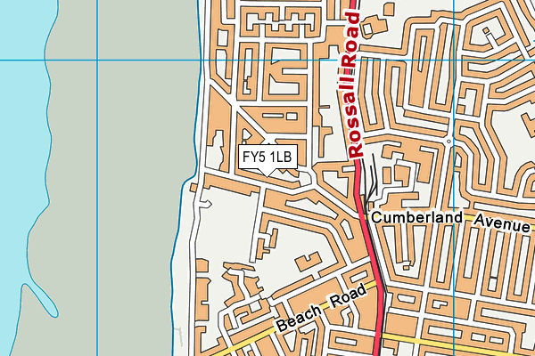 FY5 1LB map - OS VectorMap District (Ordnance Survey)
