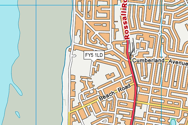 FY5 1LD map - OS VectorMap District (Ordnance Survey)